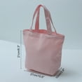 thumbnail image 2 of Uxcell Sac Fourre-Tout en Toile avec Poignée Petit Sac à Main Réutilisable Sacs de Magasinage Rose, 2 of 5