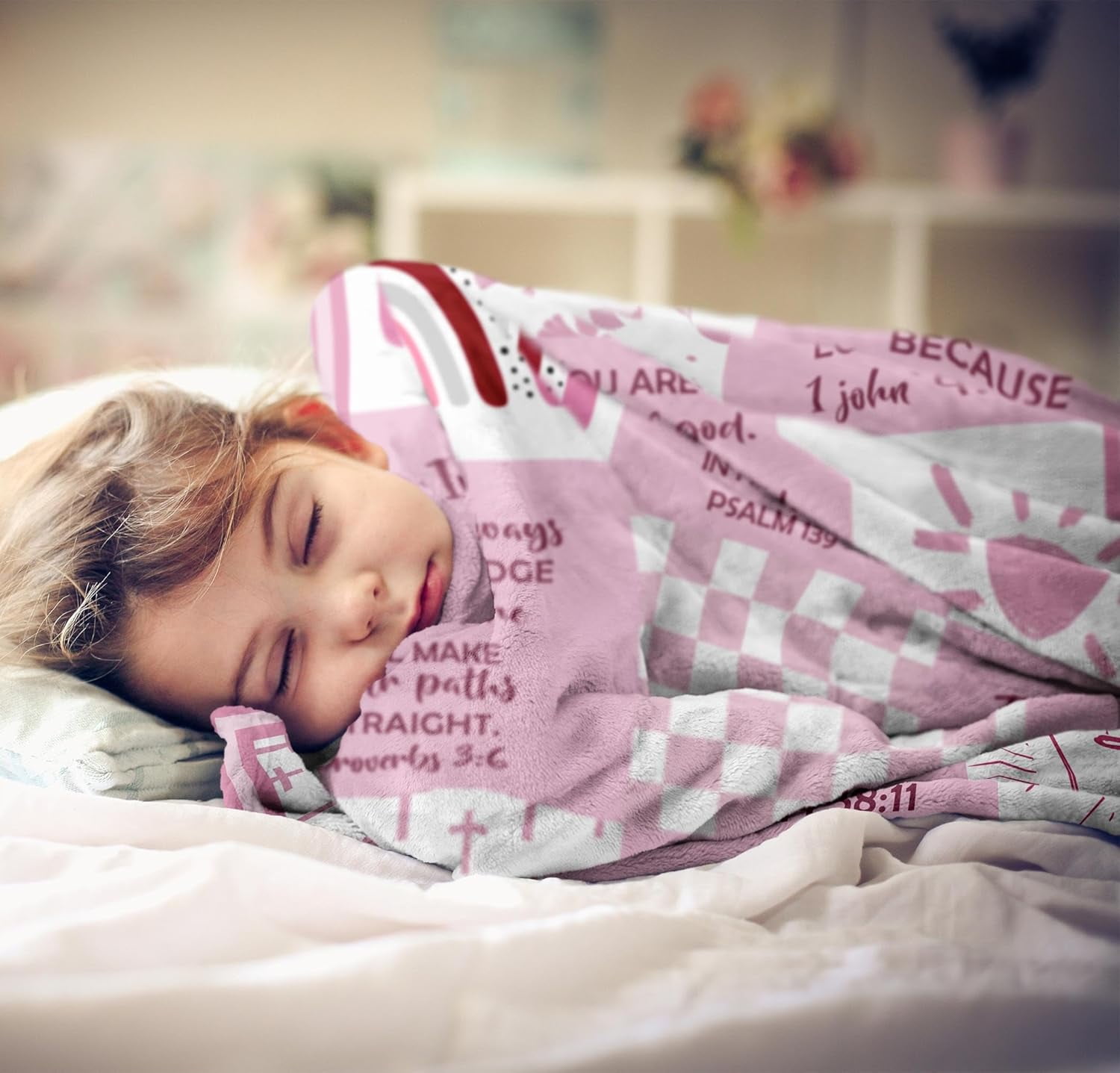 Baptism Gifts for Girl, Baptismal Gifts Blanket 60x50in, Baptism Favors, Christening Gifts, Baptism Gifts for Women, Best Baptism Gift for Girls, Christian Gifts, Religious Bible Catholic Gift
