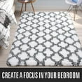 thumbnail image 3 of Homore Geometric Area Rugs for Bedroom Living Room Decor 4'x 6' White/Black, 3 of 7