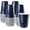 Navy, variant on 100Pack Disposable Plastic Cups, Gold Disposable Cups, 12 Ounce Plastic Party Cups, Strong and Sturdy Disposable Cups for Party, Wedding, Christmas, Halloween Party Cup, (Gold, 12OZ)