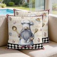 thumbnail image 2 of Pillow Covers 20x20 Set of 2, Vintage Gnomes Square Throw Pillow Covers for Couch/Sofa/Living Room, Black Red Checkered Retro Art Decorative Soft Pillowcases for Couch Throw Pillows, 2 of 9