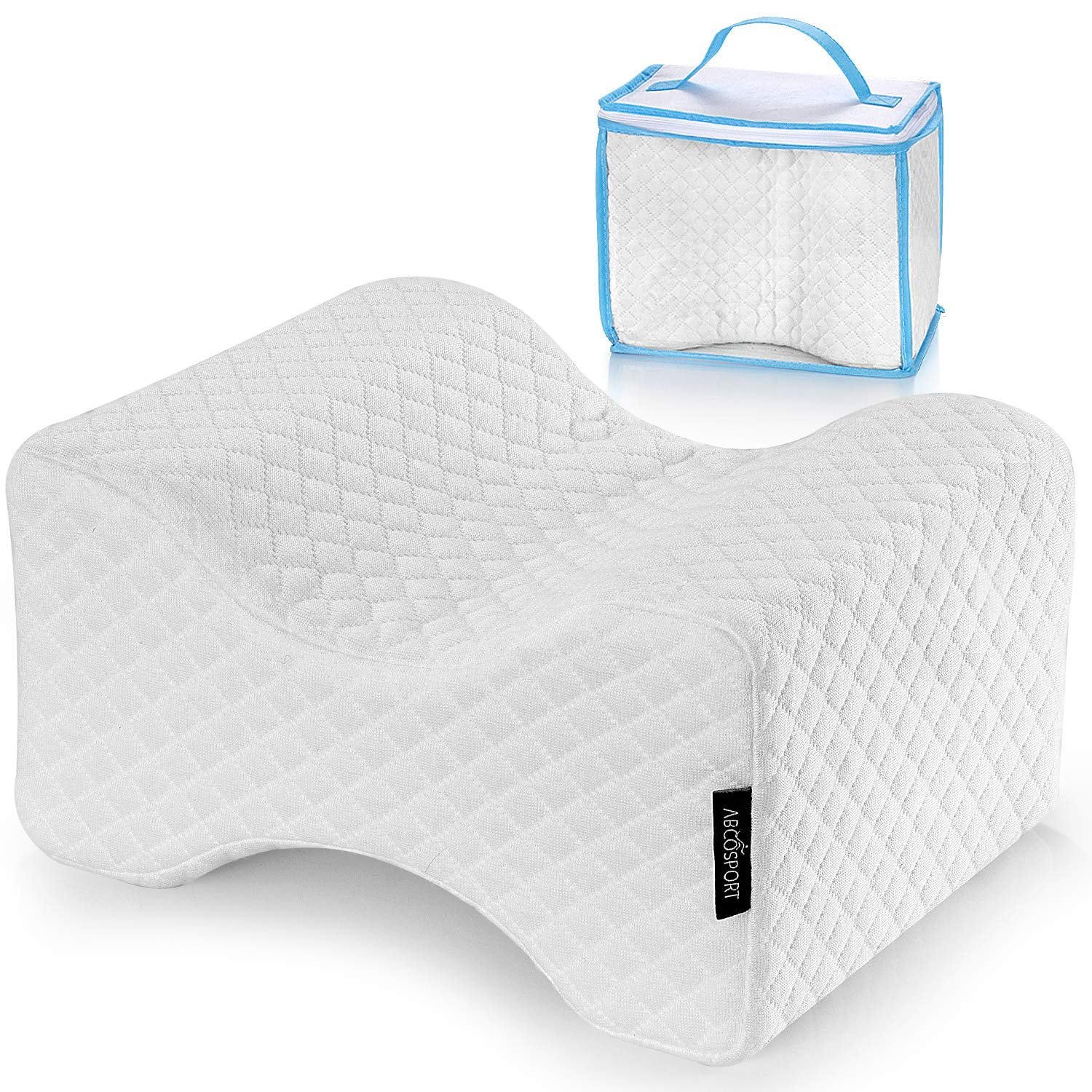 Knee Leg Pillow for Side Sleepers Memory Foam Bed Sleep Cushion Hip Pain Relief 
