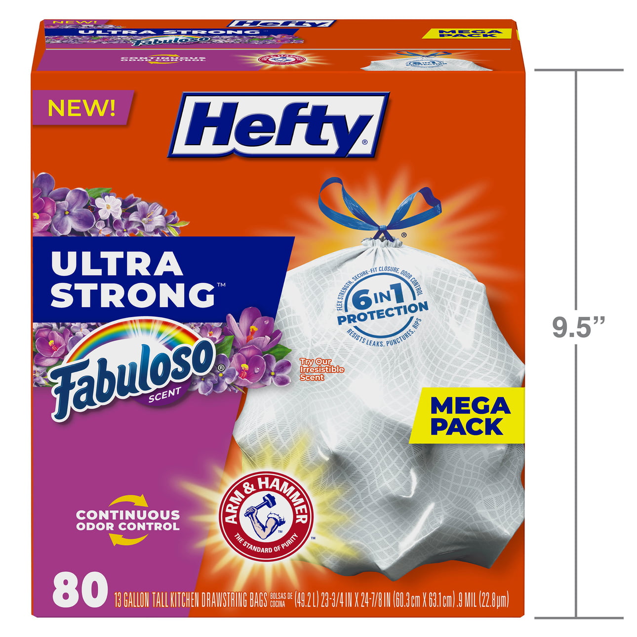 #.1 Pack 110 Count Ultra Strong Tall Kitchen Trash Bags 110 Count Lavender and Sweet Vanilla Scent 13 Gallon 