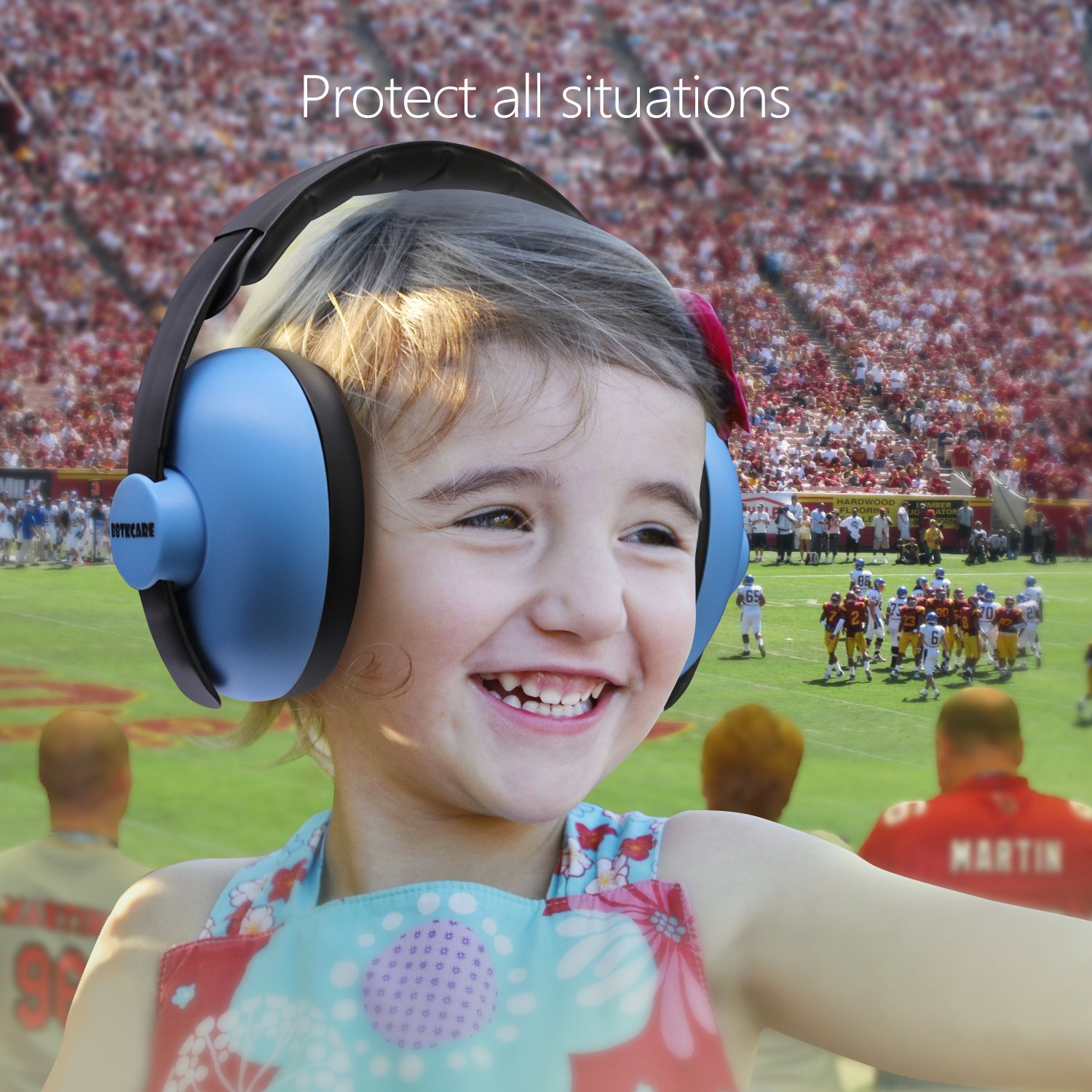 BBTKCARE Baby Ear Protection Noise Cancelling Headphones for Babies for 3 Months to 2 Years (Blue)