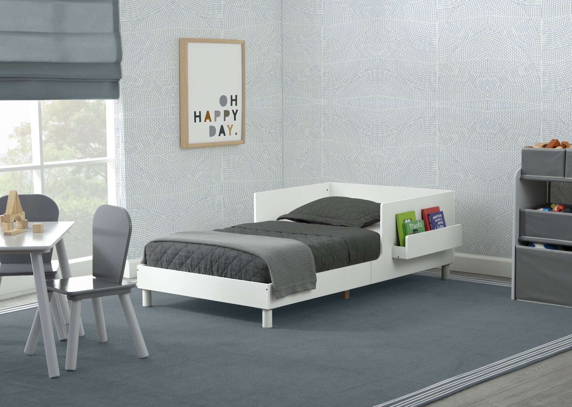Delta Children Sleep N Store Toddler Bed, White photo 3