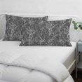 thumbnail image 4 of Dark Grey Botanical Throw Pillow Cover 20 x 26 Inch Decorative Pillow Cover Vintage Floral Plants Branch Lumbar Pillowcase Seasonal Rectangle Cushion Case for Couch Sofa Bed Living Room, 4 of 9