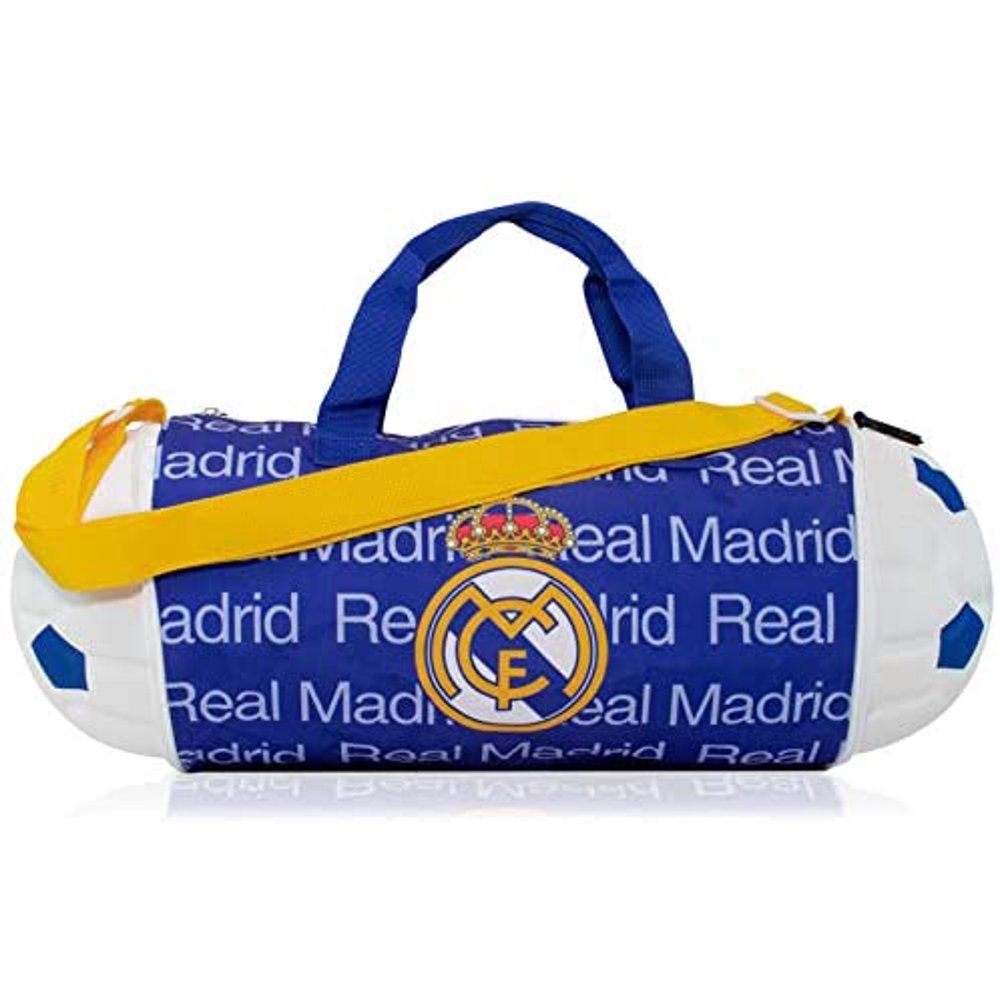 Official Real Madrid CF Soccer Ball Shaped Duffel Bag for Sports