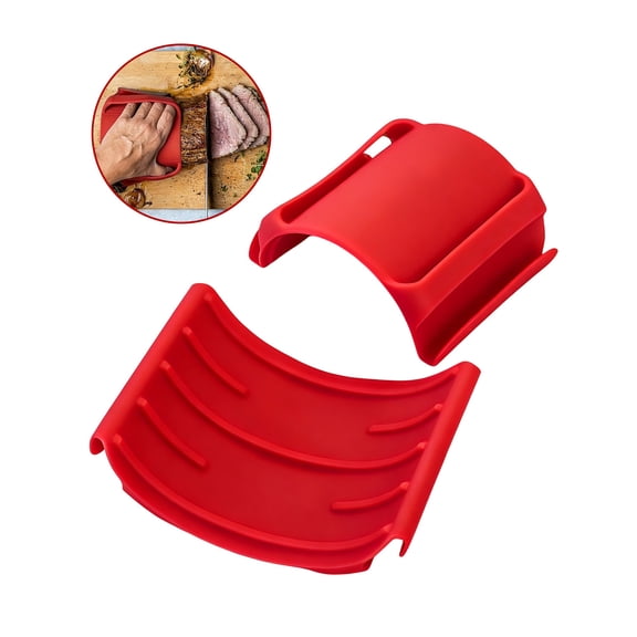 2 pcs Silicone Oven Mitts Heat Resistant - Premium Oven Gloves for Kitchen Baking, Grilling & Cooking | Hot Food Handling, Flipping & Oven Tray/Hot Pot Removal