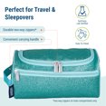 thumbnail image 3 of Wildkin Toiletry Bag for Boys, Girls, and Adults With Zippered Exterior Front Pocket, Interior Mesh Pocket, Side Carrying Handle(Blue Glitter), 3 of 7
