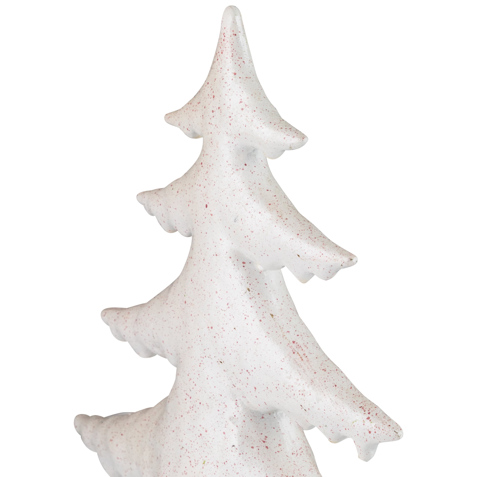 Northlight Shiny Speckled Christmas Tree Tabletop Decoration - 10" - White