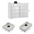 thumbnail image 2 of Farmhouse 9 Drawers Dresser for Bedroom, 47.56" Wide Wood Rustic Chest with Antique Handles, Large Storage Dressers Organizer for Bedroom, Living Room, Hallway, 2 of 7