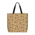 thumbnail image 1 of Fotbe Brown Flowers Bolsa Tote con Estampado para Mujer, Bolsos con Cremallera, Bolsa de Hombro Casual de Gran Capacidad con Bolsillos Internos, 1 of 7