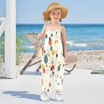 thumbnail image 5 of Girls' Jumpsuits Rompers Summer Casual Sleeveless Rompers With Pockets Spaghetti Strap Romper Colorful Dots and Lines 2T, 5 of 7