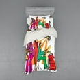 thumbnail image 1 of Ambesonne Colorful Bedding Set 3 Pcs, Jazz Band on Stage, Twin XL, Multicolor, 1 of 3