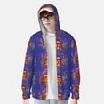 thumbnail image 4 of Daiia Peace And Love UPF 50+ Sun Protection Hoodie Jacket Lightweight Long Sleeve Sun Shirt for Women Men with Pocket Hiking Outdoor-Large, 4 of 9