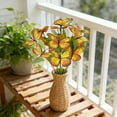 thumbnail image 5 of Butterfly Bouquet Silk Flowers - Yellow Fabric Floral Arrangement, Sunlight-resistant Decor for Indoor Window Displays and Outdoor Garden Party Decorations, Topliu, 5 of 8
