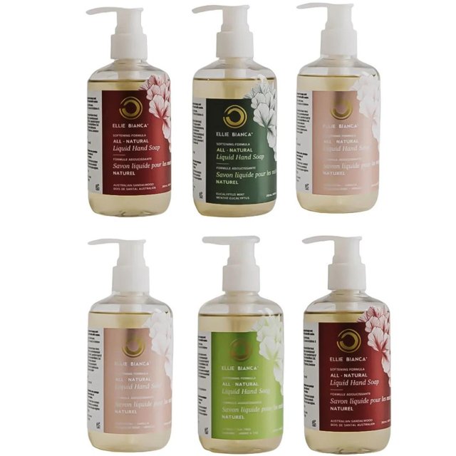 Ellie Bianca All-Natural Liquid Hand Soaps, 260 mL 6-pack
