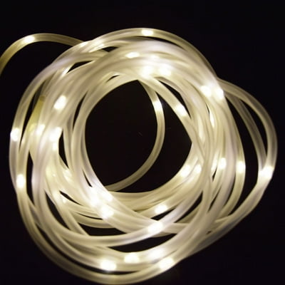 Fantado 50 Warm White LED Solar Powered Garden Stake Rope Tube String Light w/ Light Sensor (16.5 FT) by PaperLanternStore Fantado 50 Warm White LED Solar Powered Garden Stake Rope Tube String Light w/ Light Sensor (16.5 FT) by PaperLanternStore