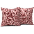 thumbnail image 2 of Wine Red Leopard Print Pillow Covers 20x20 Inch Set of 2 Cheetah Animal Spots Decorative Throw Pillows for Couch Farmhouse Square Pillow Cases Home Decor for Living Room Sofa Bed Porch Outdoor, 2 of 6