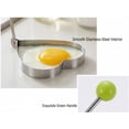thumbnail image 5 of Stainless Steel Egg Ring, Heart Shape Fried Egg Mold, Round Egg Cooker Breakfast, Poached Egg Maker 4 Inch, 5 of 5