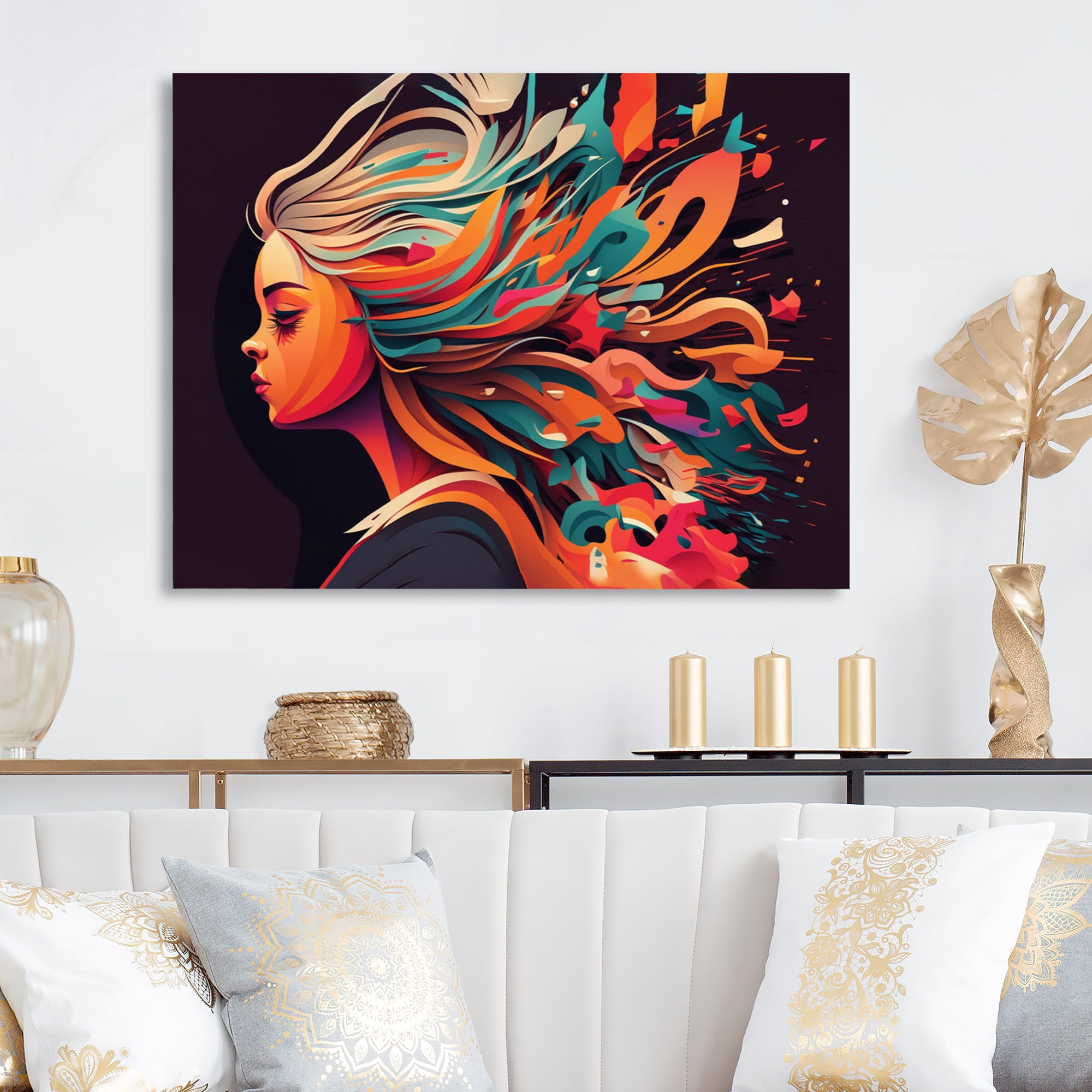 Designart Style Icon Portrait II Canvas Wall Art