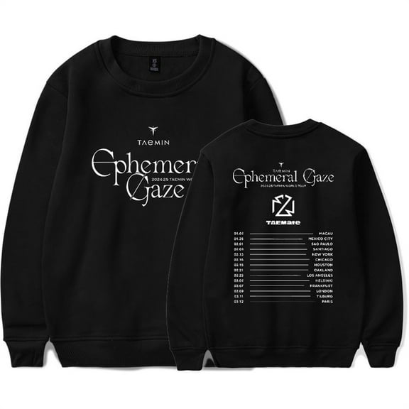 Taemin Ephemeral Gaze World Tour 2025 Sweatshirts Hip Hop Crewneck Unisex Pullovers