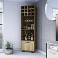 thumbnail image 6 of FM FURNITURE LLC Aubree Corner Bar Cabinet  ,Mahagony / Macadamia, 6 of 6
