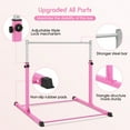thumbnail image 2 of Safly Fun Gymnastics Bar for Kids Ages 3-15 for Home - Steady Steel Construction, Anti-Slip, Easy to Assemble, 3' to 5' Adjustable Height, 2 of 5