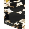 thumbnail image 5 of INSPIRE CHIC Conjunto Bohemio Floral De Dos Piezas Para Mujer, Informal, Con Cuello Cuadrado, Blusas Cortas Y Pantalones De Pierna Ancha Con Cintura Anudada Negro M, 5 of 5