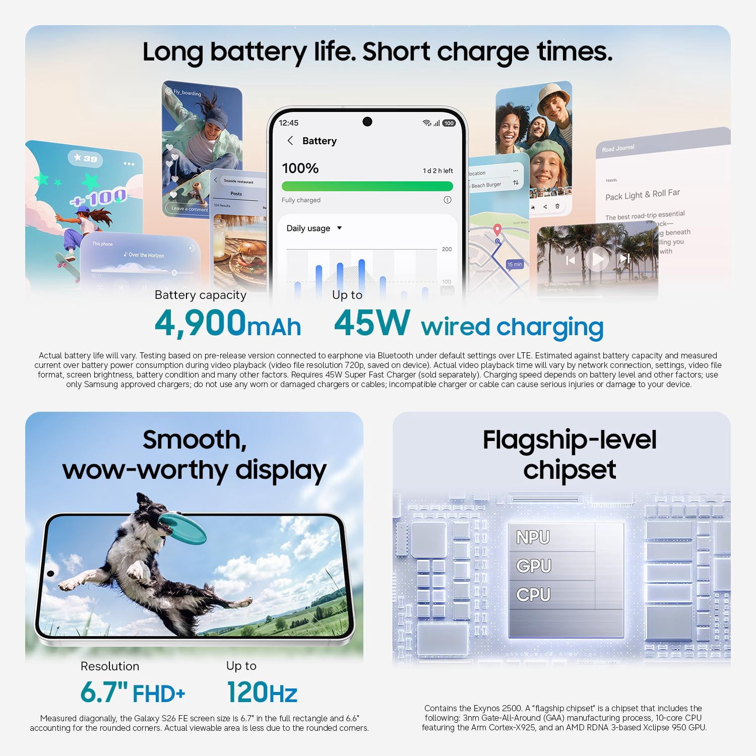 Samsung Galaxy S26 FE 128GB Smartphone (Unlocked), Graphite
