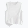 thumbnail image 5 of Gubotare Little Girls Tank Tops Girls Tank Tops - Girls Undershirts, Trendy Ribbed Sleeveless Summer Shirts - Kids Tank Tops for Girls (White,6-7 Years), 5 of 6