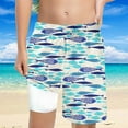thumbnail image 4 of MEZZALL Boys Shark Printed Swimming Shorts With Lace Up High Waisted Loose Casual Swim Trunks Summer Beach Vacation Pool 14-16 Years Trendy Kids Wear, 4 of 5