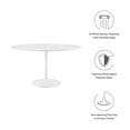 thumbnail image 3 of Lippa 54" Round Artificial Marble Dining Table, 3 of 6