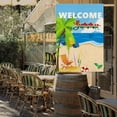 thumbnail image 2 of Welcome Summer Beach House Flag 28x40 Inch Double Sided Blue Ocean Sea Seaside Coconut Tree Watermelon Summer Holiday Farmhouse Decoration Yard Outdoor Flags, 2 of 6