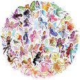 thumbnail image 2 of 50 pegatinas de hadas de flores de dibujos animados, paquete de pegatinas de vinilo impermeables para portátil, diario, álbum de recortes, Kindle, botellas de agua y calcomanías estéticas, 2 of 7