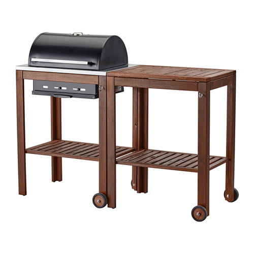Ikea Charcoal grill with brown stained 10202.262611.1010 - Walmart.com
