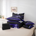 thumbnail image 6 of jejeloiu Football Game Gaming 7-Piece Twin Bedding Sets,Purple Black Helmet Bedding Comforter Set For Ball Lover Reversible, 6 of 8