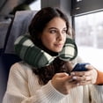 thumbnail image 6 of Travel Pillow Memory Foam, Head Neck Support Airplane Pillow For Traveling, Car, Home, Travel Neck Flight Pillow 12 Inches Springgreen Buffalo Plaid Check Tartan Scotland_41650_2, 6 of 8