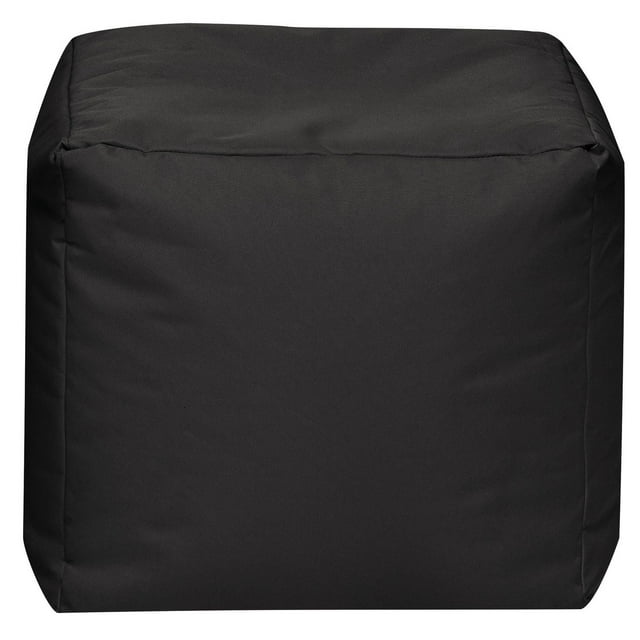 Gouchee Home Cube Brava Ink Pouf Ottoman – Water-Repellent Cube Bean Bag Footstool with Polystyrene Beads, Lightweight & Portable for Living Room or Dorm