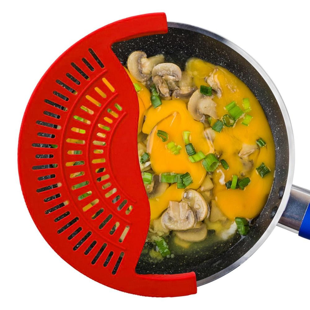Pot Strainer Silicone Strainer Attaches To Pot Food Drainer for