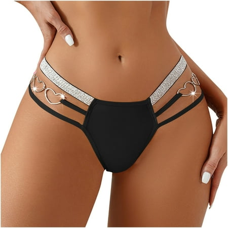 Women s Underwear Women s Lace Underwear Mid-Waisted Ice Silk Full Cover Underwear Soft Satin High Waisted Panties Lightweight Breathable Underpant Briefs Womens Underwear Thong Black S