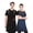 Black+Blue, variant on NUBILY Waterproof Cross Back Chef Aprons 2 Pack for Cooking Baking Grilling,4 Pockets Adjustable Kitchen Apron,Bib for Men Women Restaurant Gardening