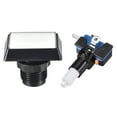thumbnail image 2 of Botón de empuje para juegos 49x33 Rectángulo 12V Interruptor de botón iluminado LED con microswitch para arcade de video Blanco 1pcs, 2 of 3