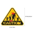 thumbnail image 2 of 2Pcs Halloween Danger Warning Sign Sticker Luminous Creepy Zombie Sign Door Sticker, 2 of 6