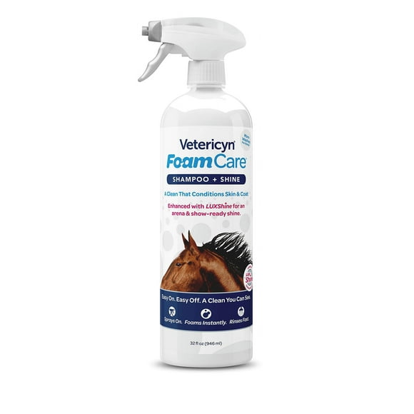 Champú para caballos Vetericyn FoamCare 946 ml sin aloe parabenos