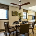 thumbnail image 2 of Gymax 52" Modern Ceiling Fan Indoor & Outdoor Brushed Nickel Finish w/Remote Control, 2 of 10