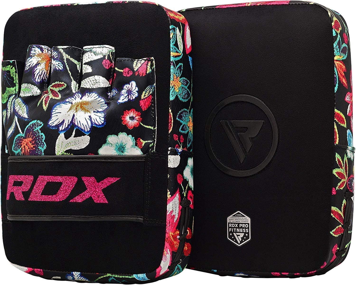 RDX Women Boxing Pads and Gloves Set, Ladies Hook, Jab Target Focus Mitts with Punching gloves, Hand Pads for MMA, Martial Arts, Muay Thai, Kickboxing, Karate Training Padded Coaching Strike Shield