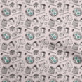 thumbnail image 1 of oneOone Velvet Light Peach Fabric English Breakfast Craft Projects Decor Fabric Printed By The Yard 58 Inch Wide, 1 of 7
