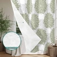 thumbnail image 4 of Xipuska Sage Green Dahlia Shower Curtain - Water Repellent Fabric Shower Curtains Washable, Country Grey Flowers Floral Farmhouse Decorative Cloth Bathroom Curtains Modern Bath Decor 36"x72", 4 of 6