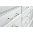 thumbnail image 2 of Water Creation Palace 72" Hardwood Double Bathroom Vanity in Pure White & Nickel, 2 of 12